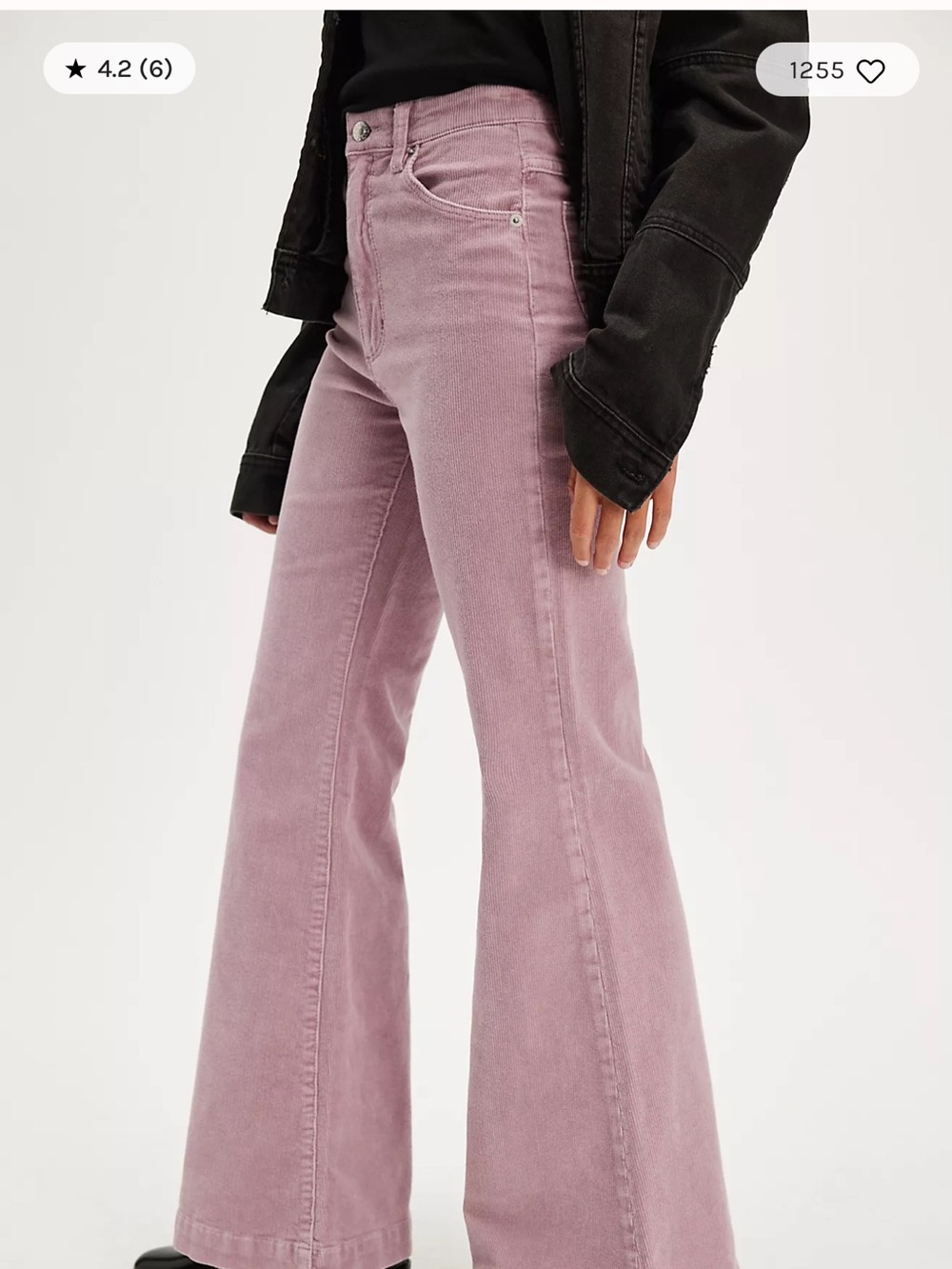 ⚡️ROLLA'S East Coast Flare Mauve Corduroy High-Rise Pants - Picture 2 of 8